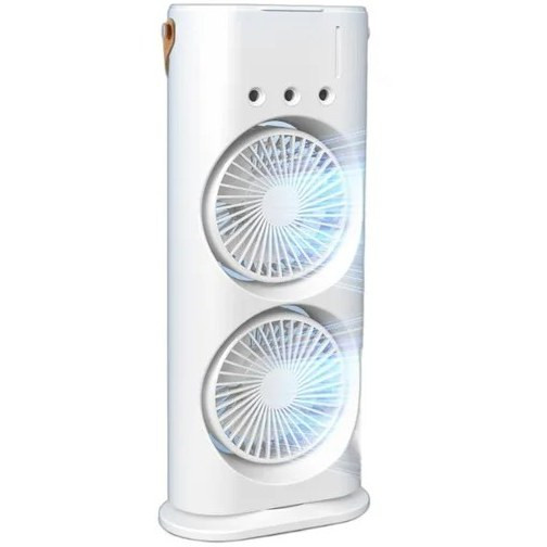 پنکه مه پاش 2 فن شارژی و برق مستقیم یو اس پی ریموت دار مدل Doubl Spray Fan