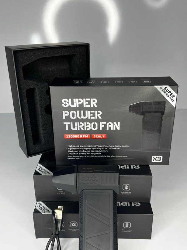 جت فن شارژی Super Power Turbo X3 | دمنده و مکنده پرقدرت (اصلی)
