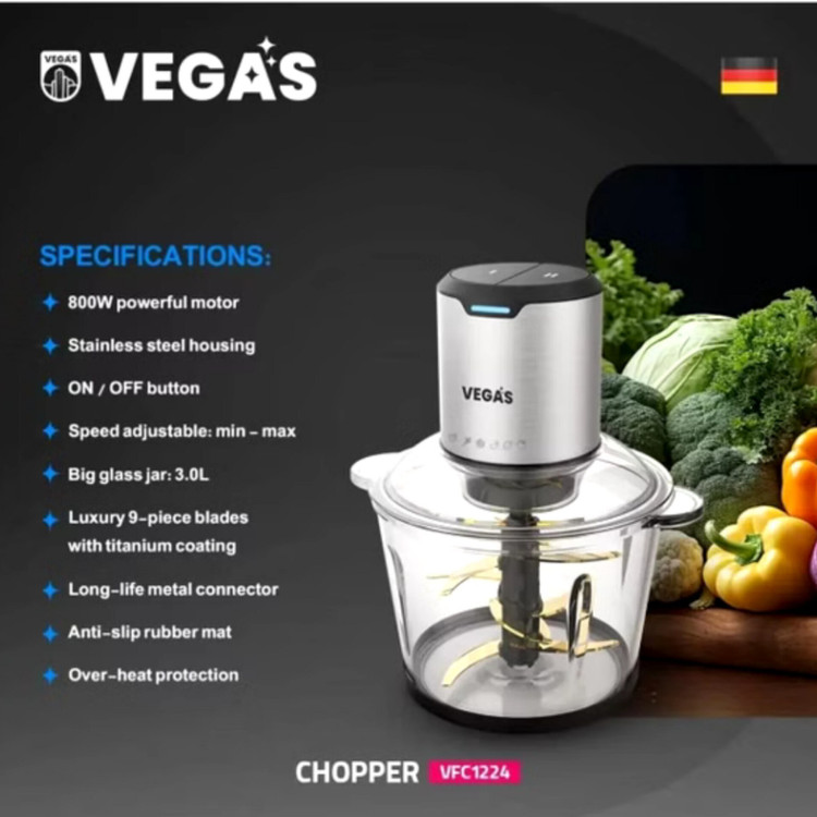 خرید خردکن 9 تیغه وگاس مدل VCH1224 با موتور 800 وات