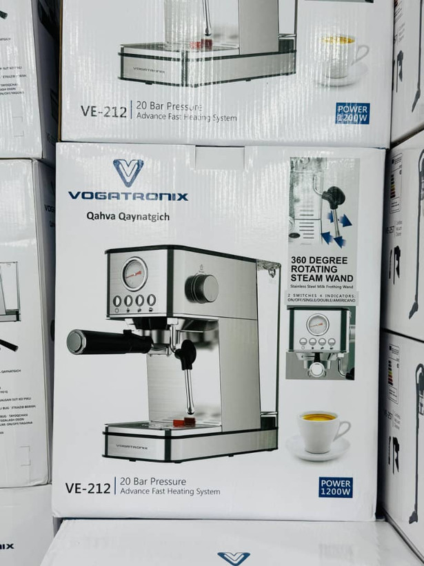 اسپرسوساز وگاتی VE-212 | پرفشار ۲۰ بار، بویلر استیل
