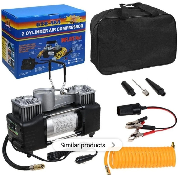 کمپرسور باد فندکی خودرو دو سیلندر 12 ولت کد 628-4X4 (اصلی)