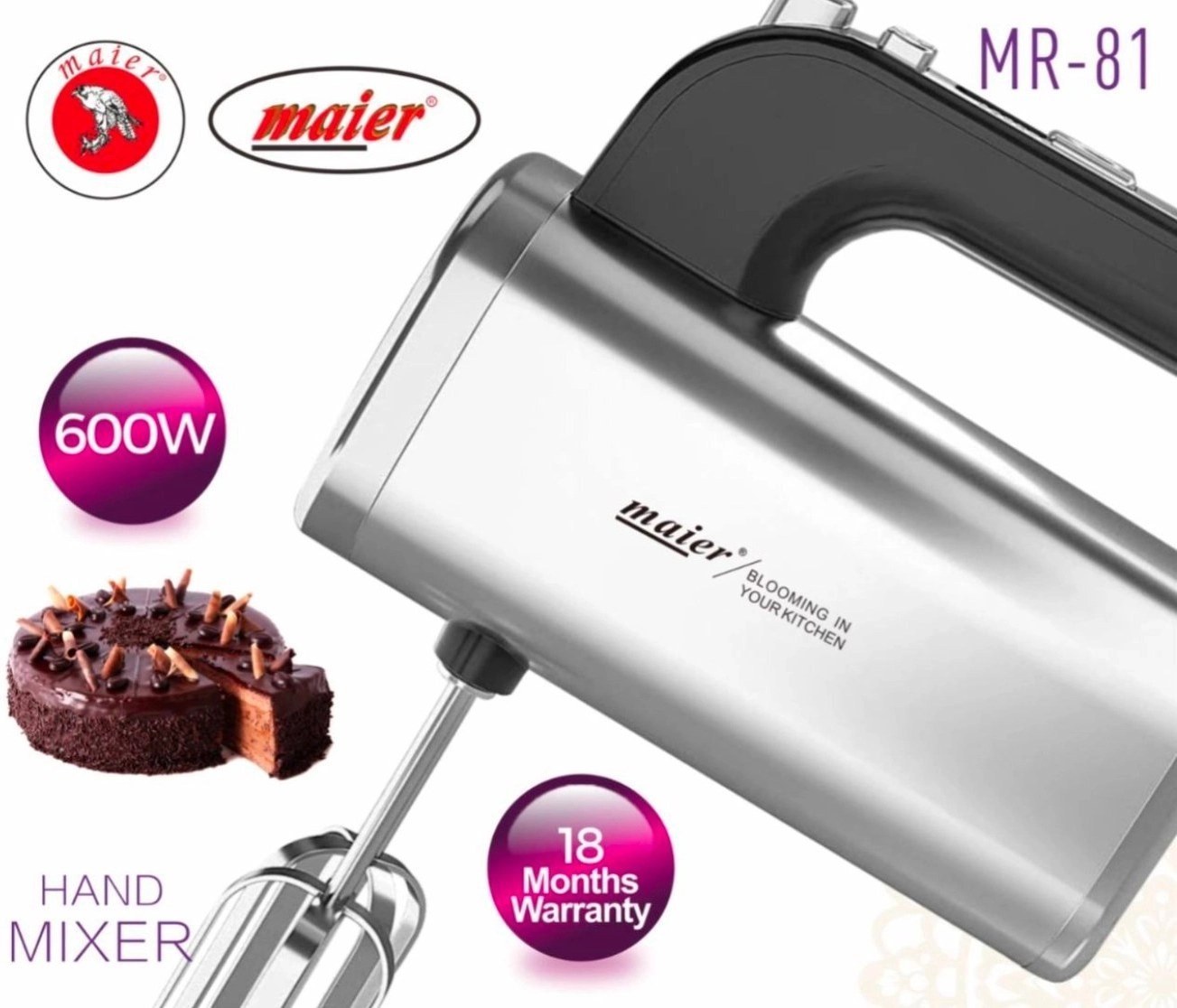 همزن برقی مایر مدل MR81 قدرت ۶۰۰ وات