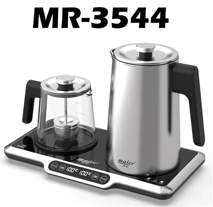 چای ساز مایر مدل MR3544 ظرفیت ۱.۷ لیتر با کتری استیل ضد زنگ