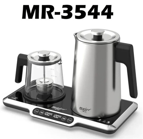 چای ساز مایر مدل MR3544 ظرفیت ۱.۷ لیتر با کتری استیل ضد زنگ