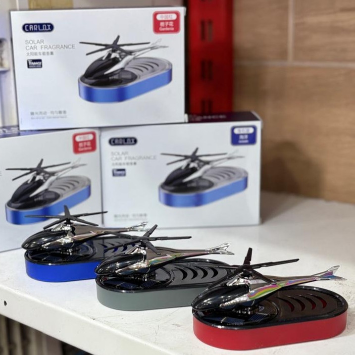 خوشبو کننده خودرو هلیکوپتری (پک اصل همراه با پد و عطر خوشبو کننده) (رنگ درخواستی در قسمت توضیحات نوشته شود)