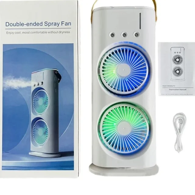 پنکه رومیزی مدل مه پاش دوفن ( Double Ended Spray Fan)